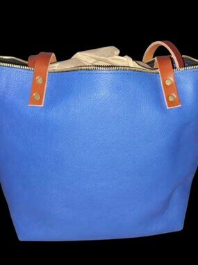 Portland Leather Goods - Astro Blue Large Tote w/zip